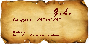 Gangetz László névjegykártya