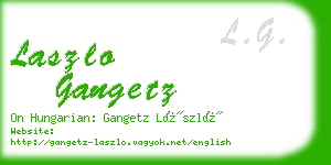 laszlo gangetz business card